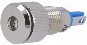 Фото 1/2 GQ8F-D/W/24, Индикат.лампа: LED, плоский, 24ВDC, Отв: d8мм, IP67, под пайку