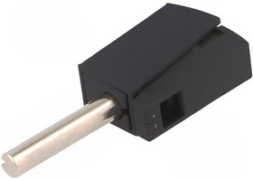 Фото 1/8 4 mm plug, clamp connection, 0.5 mm², black, 215-311