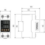 W932P63R/ Реле напряжения 1P+N 63А W932P63R