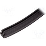 GN2180EPDM11.5D-05, Защитная кромка, EPDM, L: 5м, черный, H: 11,5мм, W ...