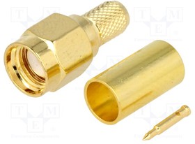 SMA-011NP, Вилка SMA "папа" прямой RG58 обжим провод, N A | купить в ...