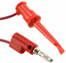 Фото 1/2 BU-P3782-24-2, Test Leads TEST LEAD STACKABLE BANANA TO GRABBER 24" RED
