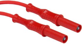 CT2162-100-2, Test Leads 4mm Shth P-P - SILIC 0.75 100cm RED