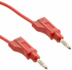 CT2131-50-2, Test Leads 4mm STK P-P - SILIC 0.75 50cm RED