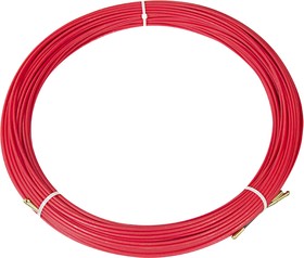 Фото 1/2 47-1100, Протяжка кабельная (мини УЗК в бухте), стеклопруток, d=3,5мм, 100м, красная