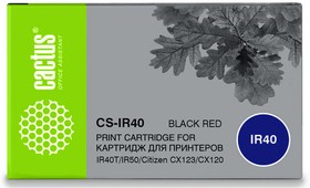 Фото 1/5 Картридж матричный Cactus CS-IR40 черный/красный для Citizen IR40T/IR50 CX123/CX120