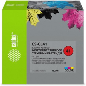 Фото 1/4 Картридж струйный Cactus CS-CL41 многоцветный для Canon MP150 MP160 MP170 MP180 MP210 MP220 MP450 MP