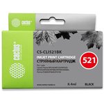 Картридж струйный Cactus CS-CLI521BK черный (8.4мл) для Canon Pixma MP540/MP550/MP620/ MP630/MP640/MP660/ MP980/MP990/iP3600/ iP4600/iP4700/