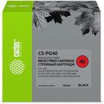 Картридж струйный Cactus CS-PG40 PG-40 черный (18мл) для Canon Pixma ...