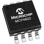 MCP4822T-E/MS, Digital to Analog Converters - DAC Dual 12-bit DAC
