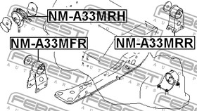 Фото 1/4 NM-A33MRR, Подушка двигателя задняя (гидравлическая)