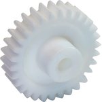 28 Teeth Spur Gear, 1 Module, 6mm Bore Diam, 28mm Pitch Diam, 15mm Hub Diam