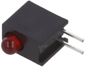 Фото 1/2 HLMP-1301-E00A2, LED; in housing; red; 3mm; No.of diodes: 1; 10mA; Lens: red,diffused