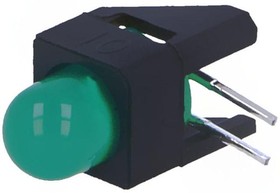 Фото 1/6 HLMP-3507-D00B2, LED; green; 5mm; 10mA; Lens: diffused,green; 60°; 2.1?2.7V; 4.7mcd