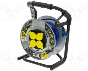 W-99443, Extension lead; reel,with non-rotating sockets; Sockets: 4; PUR