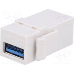 NK0015, Гнездо, соединитель, 2x "мама", гнездо USB A x2, прямой, USB 3.0