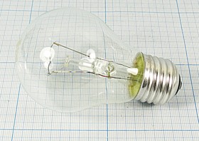Лампа накаливания 220В, E27, 60Вт, прозрачная, 710лм, 35x93, Старт