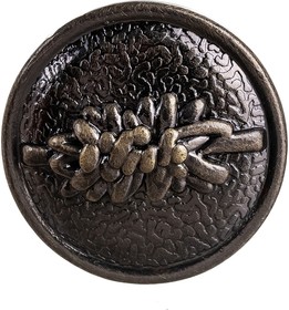Ручка-кнопка, 27 мм, Д25 Ш25 В20, античная бронза RK-001 AB