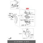 28110-B2000, Фильтр воздушный KIA Soul (13-) (1.6) в сборе OE