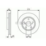 0 986 479 R58, 0 986 479 R58_диск тормозной передний!\ Toyota Camry 2.4/3.0 01-06