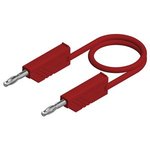 MLN 25/1 RED, Test Lead, Nickel-Plated Brass, 250mm, Red
