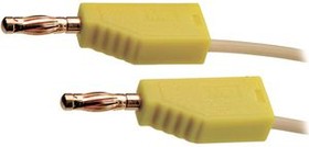 28.0061-05024, Test Lead, Gold-Plated, 500mm, Yellow