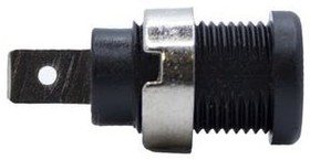 BU-P72913-0, Banana Connector, Socket, Black, 35A, 1kV, Nickel, Pack of 10 pieces