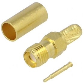 Фото 1/3 J01151R0021, jack Cable Mount SMA Connector, 50, Crimp Termination, Straight Body