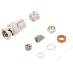 031-224, Conn Twin-BNC 0Hz to 0.5GHz 50Ohm Clamp ST Cable Mount PL Silver