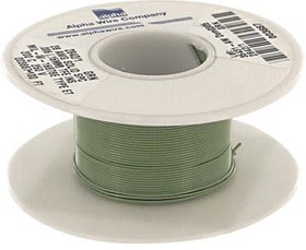 Фото 1/2 2842/1 GR005, Hook-up Wire 28AWG SOLID PTFE 100ft SPOOL GREEN