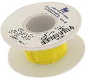 Фото 1/2 2842/1 YL005, Hook-up Wire 28AWG SOLID PTFE 100ft SPOOL YELLOW