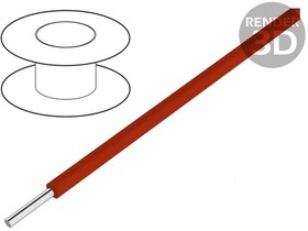 Фото 1/2 2842/1 RD005, Hook-up Wire 28AWG SOLID PTFE 100ft SPOOL RED