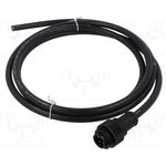 Sensor actuator cable, RD24 cable plug, straight to open end, 3 pole + PE, 2 m ...