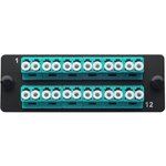 38M-30-2L-12BL, Комплект планка Q-SLOT с 12 адаптерами дуплекс LC OM3 ...