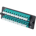 38M-30-2L-12BL, Комплект планка Q-SLOT с 12 адаптерами дуплекс LC OM3 ...