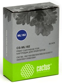 Фото 1/8 Картридж матричный Cactus CS-ML182 черный для Oki ML-182/192/280/320/390