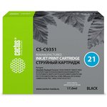 Картридж струйный Cactus CS-C9351 №21 черный (17мл) для HP DJ ...