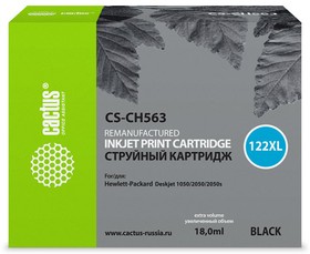 Фото 1/8 Картридж струйный Cactus CS-CH563 №122XL черный (18мл) для HP DJ 1050/2050/2050s