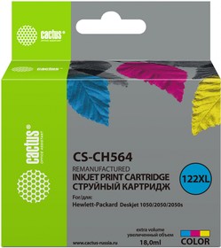 Фото 1/5 Картридж струйный Cactus CS-CH564 №122XL многоцветный (18мл) для HP DJ 1050/2050/2050s