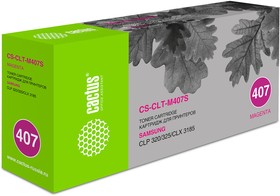 Фото 1/7 Тонер Картридж Cactus CS-CLT-M407S пурпурный для Samsung CLP-325 CLX-3185 (1000стр.)