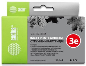 Фото 1/9 Картридж струйный Cactus CS-BCI3BK черный для Canon BJC-3000/ BJC-6000/ BJC-6100/ BJC-6200 (24ml)