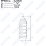 RDZ0246MG, Пыльник рулевой рейки