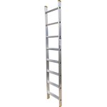 Алюминиевая односекционная приставная лестница 8 широких ступеней НК1 5108