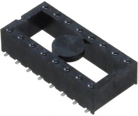 Фото 1/2 ICF-316-T-O-TR, ICF 2.54mm Pitch Straight 16 Way, SMT Turned Pin Open Frame ZIF IC Dip Socket