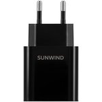 Сетевое зарядное устройство SunWind SWWA2, USB-C, 20Вт, 3A, черный [swwa2h0100bk]