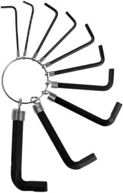 Набор шестигранных ключей на кольце 1.5 - 10 мм, 10 шт. 882076