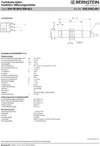 Bernstein Näherungsschalter KIN-M18PS/008-KLSD
