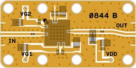 XR-B4V2-0804C-03, RF Amplifier Amplifier, HMC637BPM5E [PCB: 844]Active bias configuration (VDD: 12V, Idd: 450mA, VG2: 6V)Input Voltage = 12.