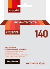 Картридж EasyPrint IH-335 №140 для HP Deskjet D4263/D5360/Officejet J5783/J6413, черный