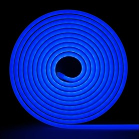 Фото 1/4 Неоновая светодиодная лента 5м, 6x12мм, 24В, 9Вт/м, 120 LED/m, IP33 (ПВХ), синий, ML-NF-24V-0612-Blue
